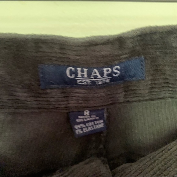 Chaps Corduroy Black Wide Leg Pants - Picture 4 of 4